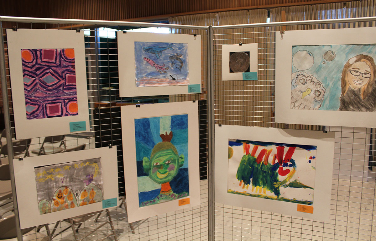 Picture of pieces of artwork at the SCC visual arts studio
